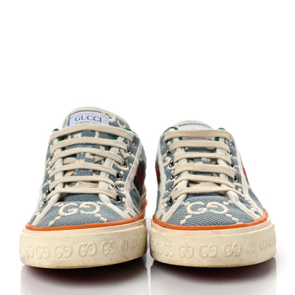 Gucci Cotton GG Monogram Web Womens 1977 Tennis Sneakers 36 Philod Ivory Mystic White 2 of 8