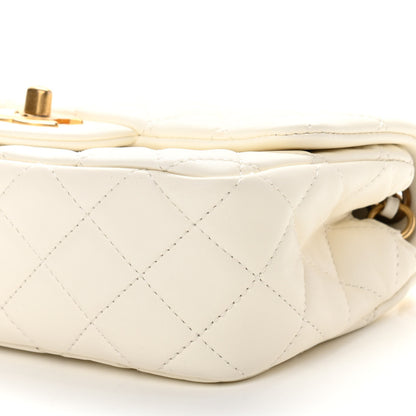 Chanel Lambskin Quilted Mini Rectangular Pearl Crush Flap White 10 of 11