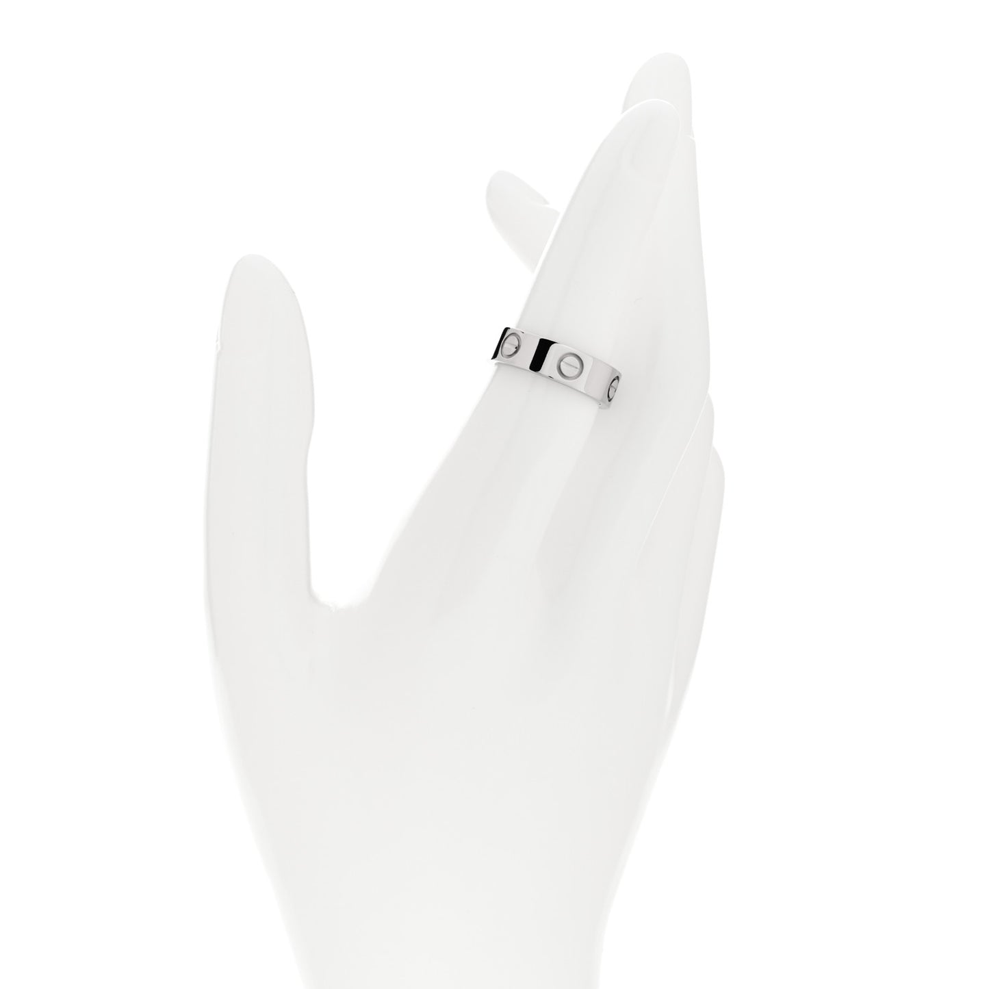 18K White Gold 5.5mm LOVE Ring 52 6