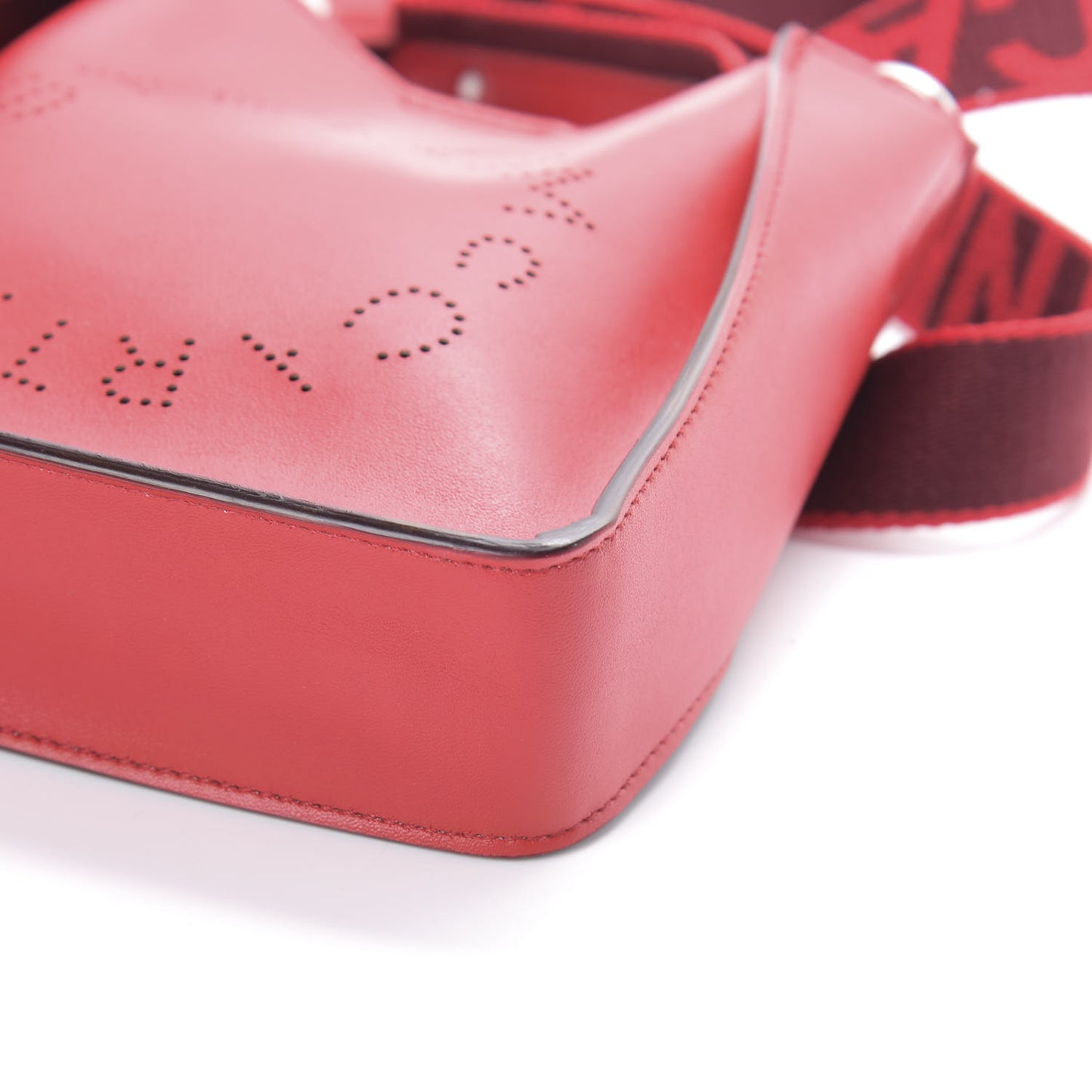 Eco Alter Nappa Perforated Logo Tiny Crossbody Lover Red