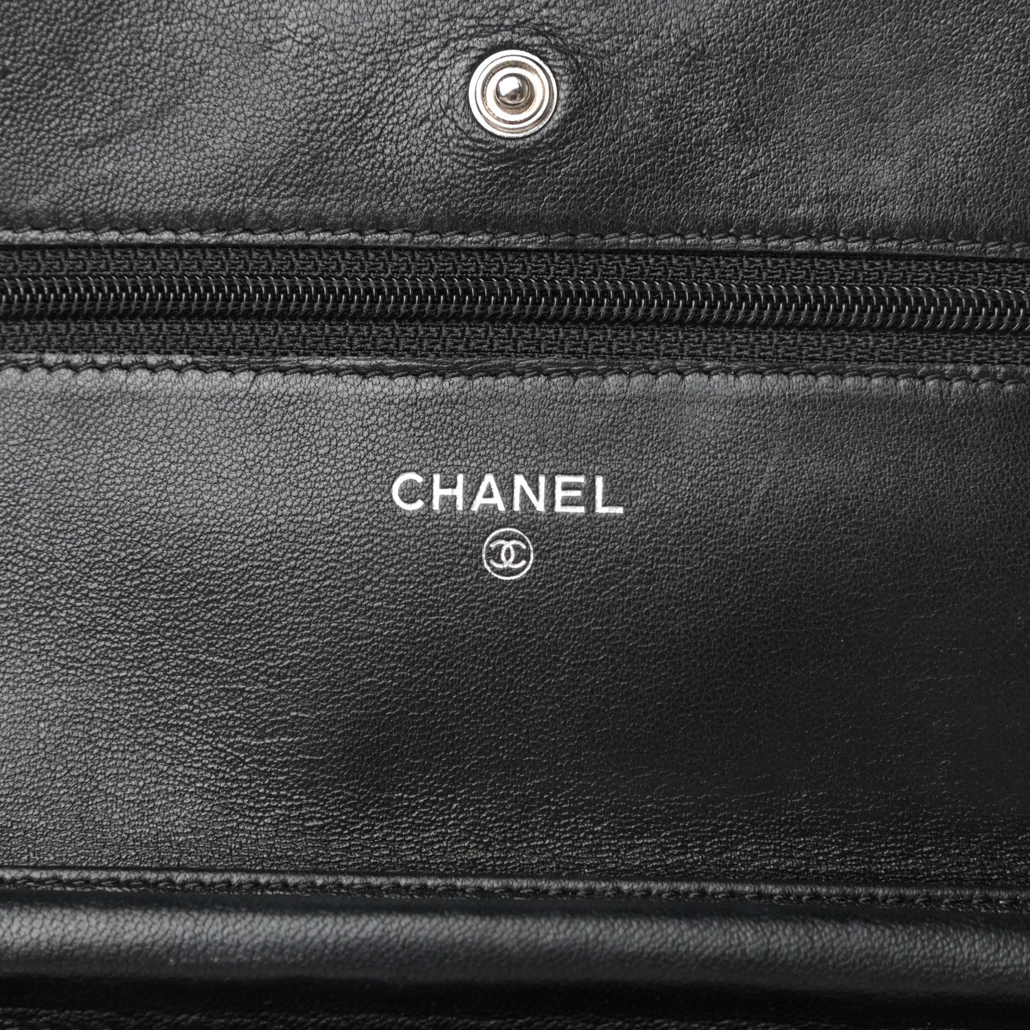 Chanel Lambskin Quilted Wallet On Chain WOC Black 6 of 12