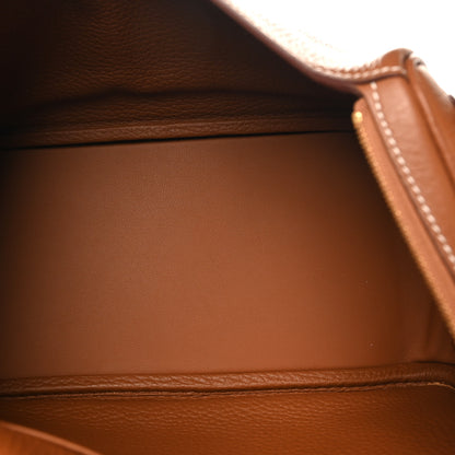 Hermes Taurillon Clemence Lindy 26 Gold 5 of 11