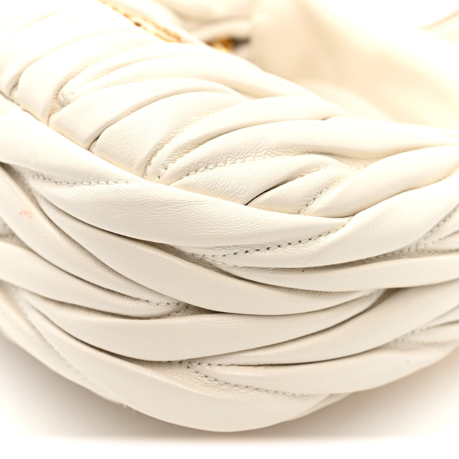 Miu Miu Nappa Matelasse Mini Wander Hobo White 9 of 9