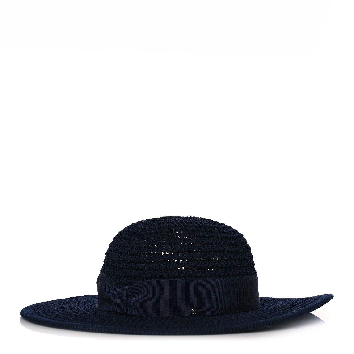 Gucci Cotton Crochet Wide Brim Hat M Navy Blue 1 of 8