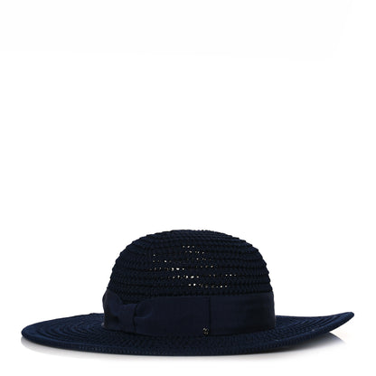 Gucci Cotton Crochet Wide Brim Hat M Navy Blue 1 of 8