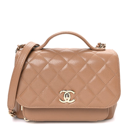 Chanel Caviar Quilted Medium Business Affinity Flap Beige 1 of 11