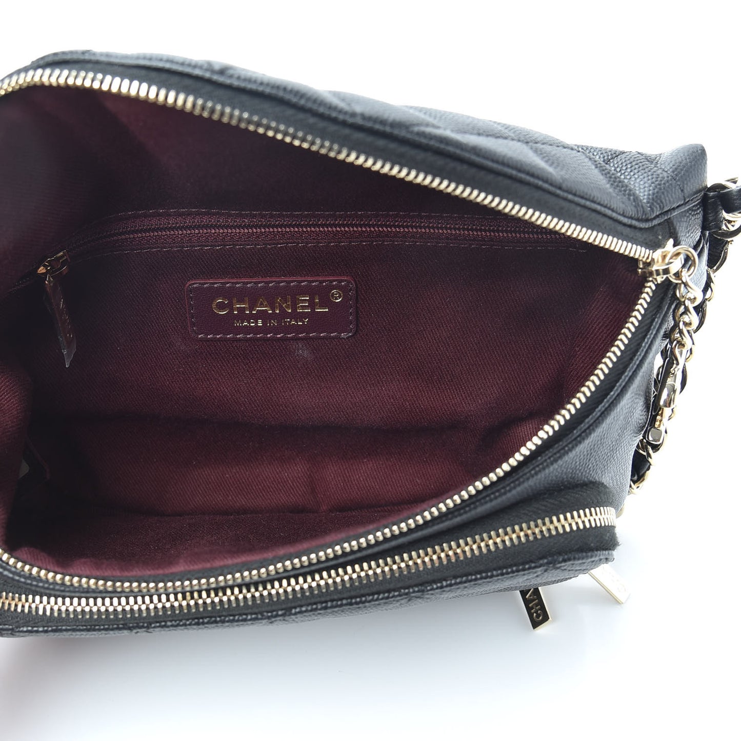 Caviar Quilted Business Affinity Waist Belt Bag Black