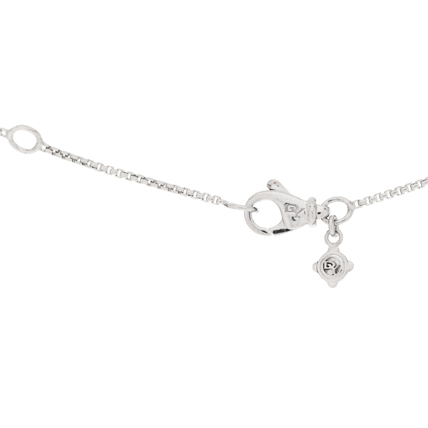 David Yurman Sterling Silver Diamond 20mm Infinity Pendant Necklace 4 of 4