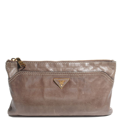 Prada Vitello Shine Pochette Clutch Argilla 1 of 10