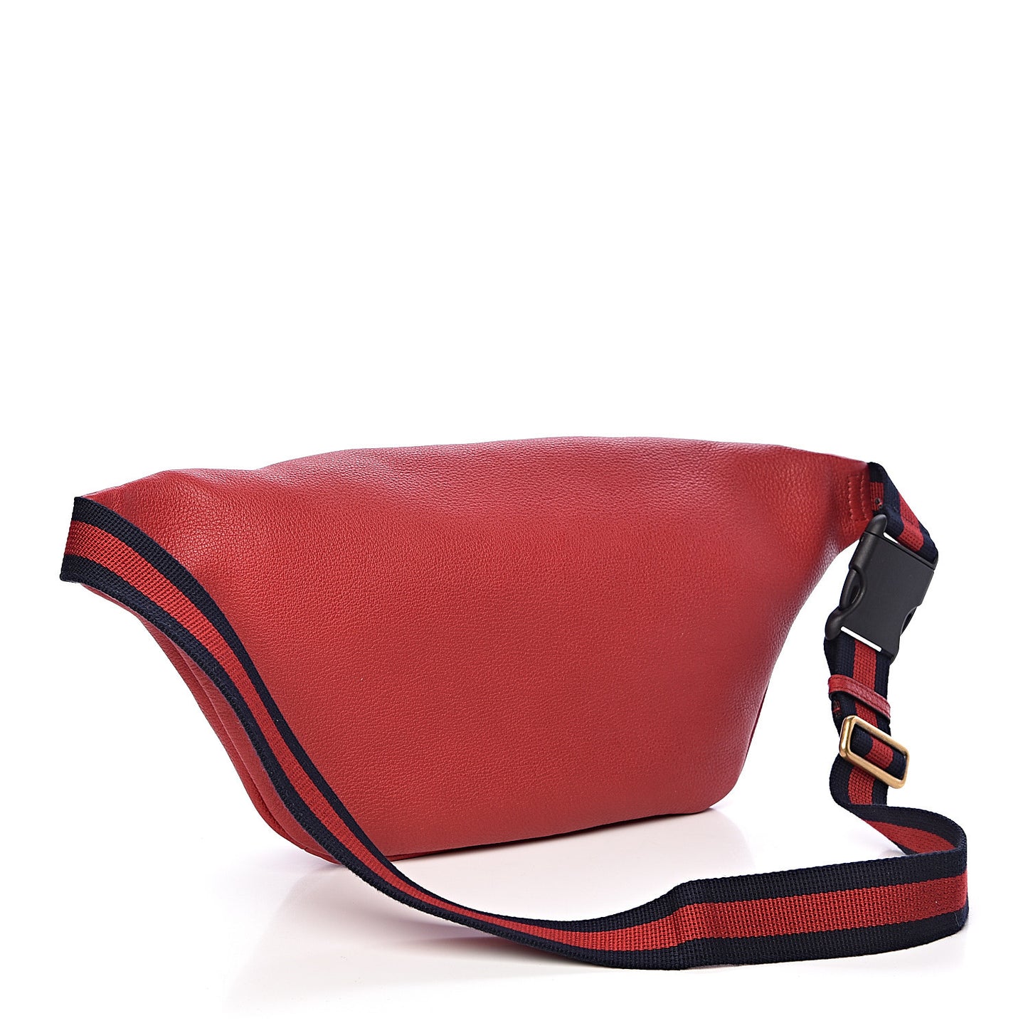 Grained Calfskin Logo Belt Bag Hibiscus Red