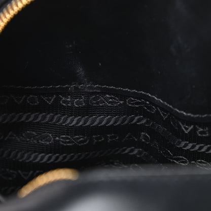 Prada Soft Calfskin Impunture Diagramme Dome Crossbody Bag Black 14 of 14