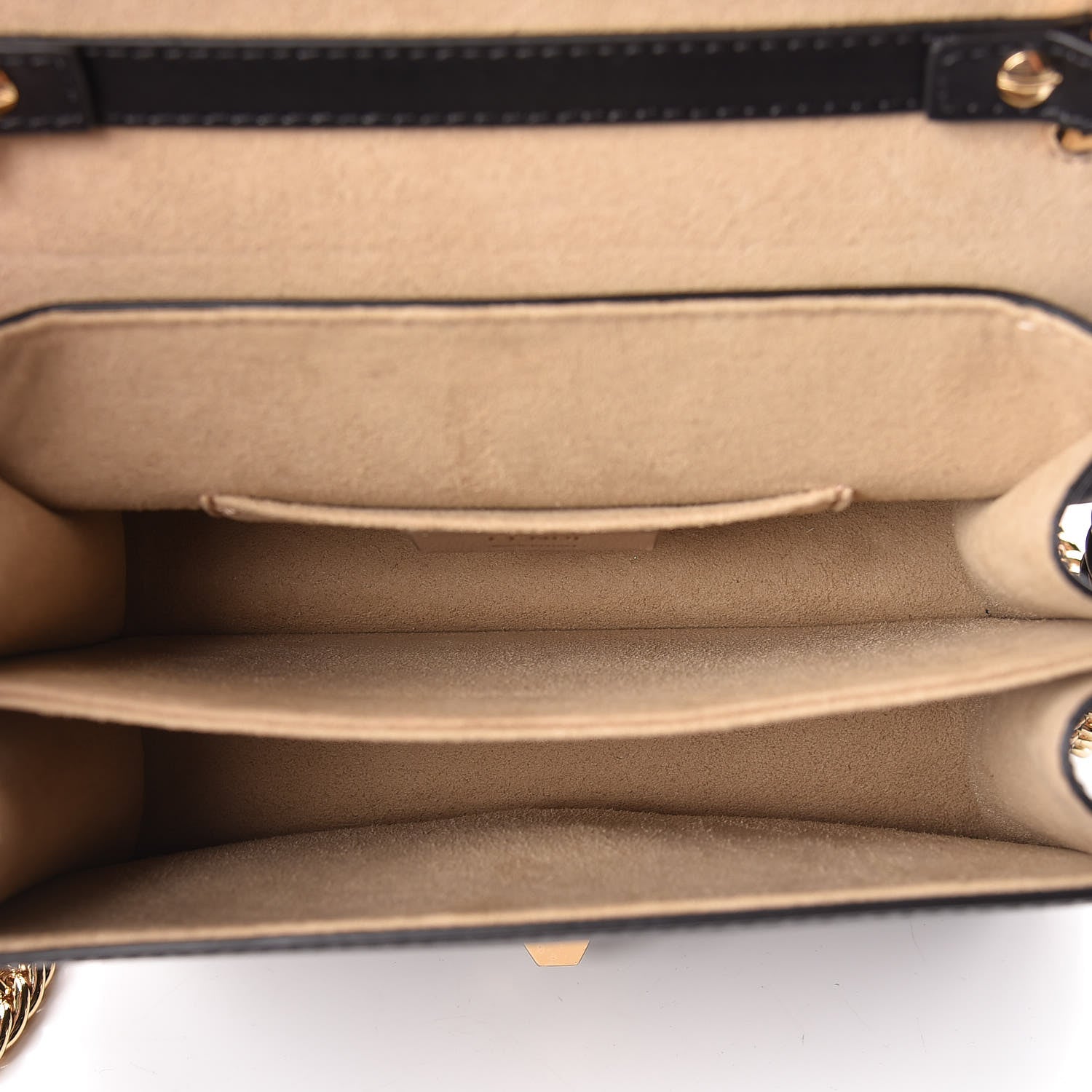 Fendi Vitello Liberty Bi-Color FF 1974 Embossed Small Kan I Shoulder Bag Black Maya 5 of 10