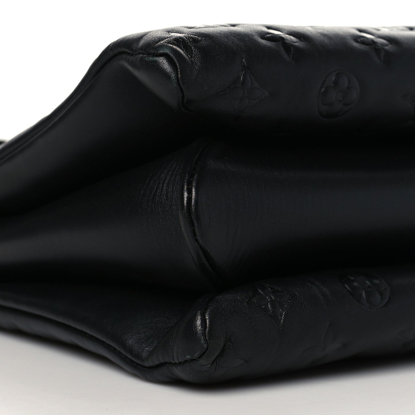 Lambskin Embossed Monogram Coussin MM Black