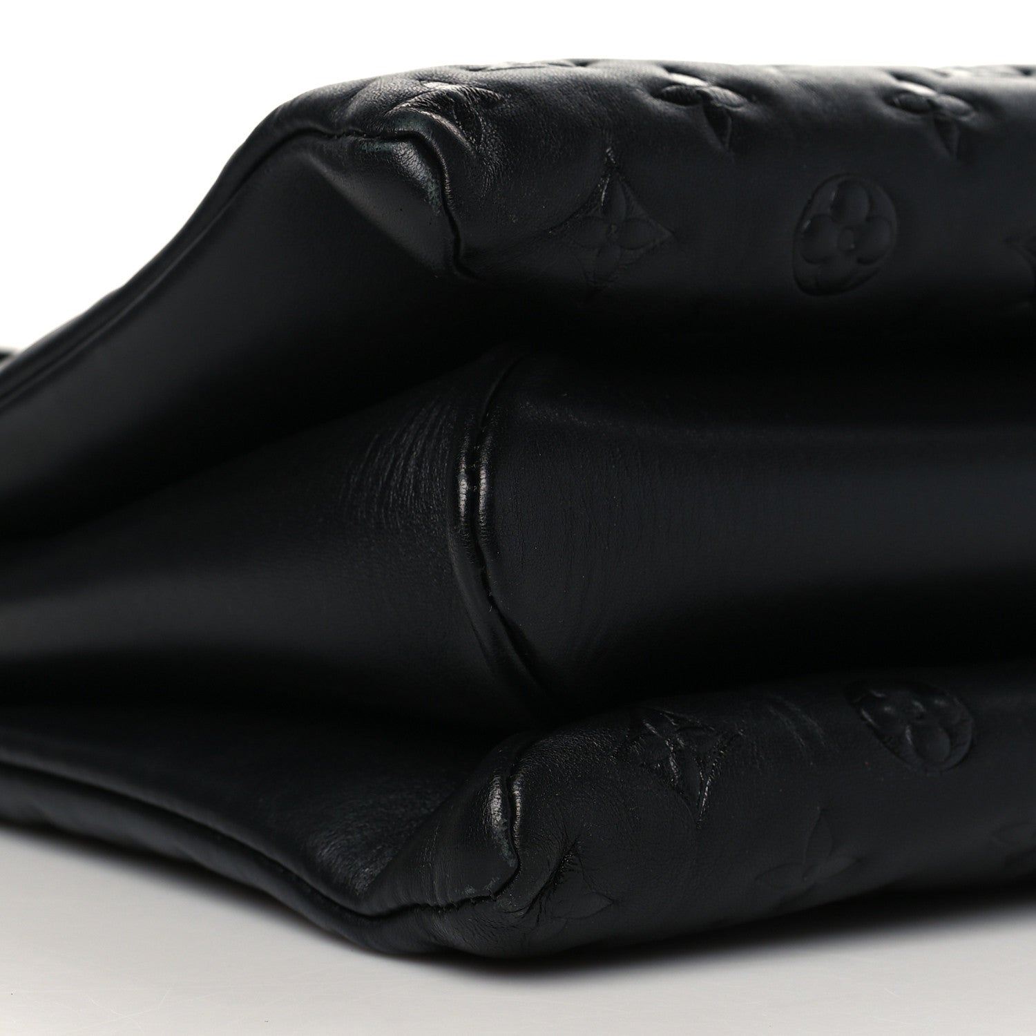 Louis Vuitton Lambskin Embossed Monogram Coussin MM Black 9 of 10