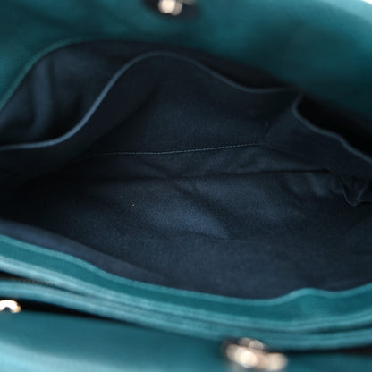 Chanel Caviar Quilted Large Just Mademoiselle Bowling Bag Turquoise 5 of 11