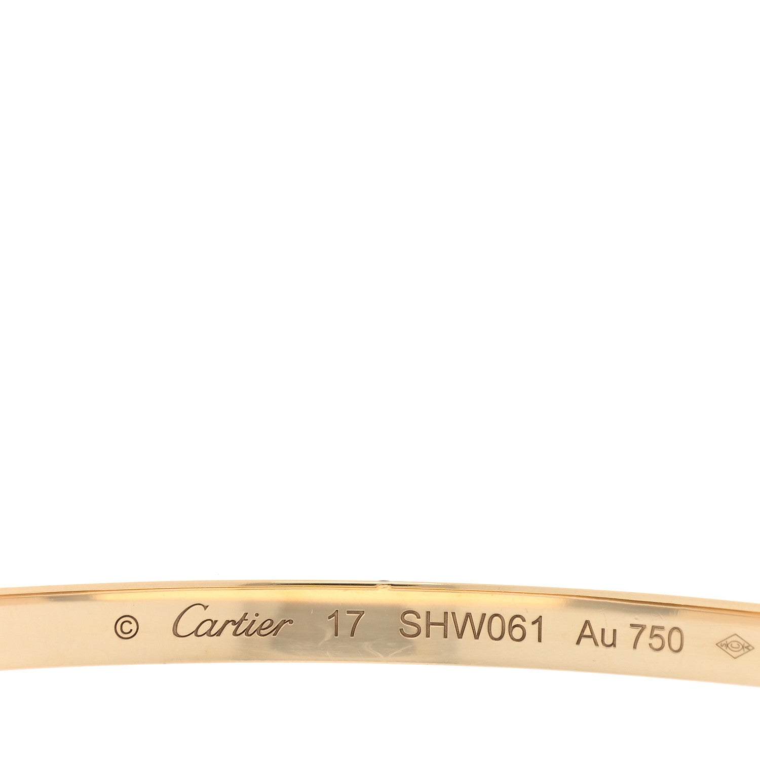 Cartier 18K Yellow Gold 6 Diamond Small LOVE Bracelet 17 3 of 7