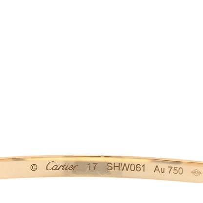 Cartier 18K Yellow Gold 6 Diamond Small LOVE Bracelet 17 3 of 7