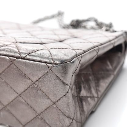 Chanel Metallic Aged Calfskin Quilted 2.55 Reissue 226 Flap Dark Silver 11 of 11