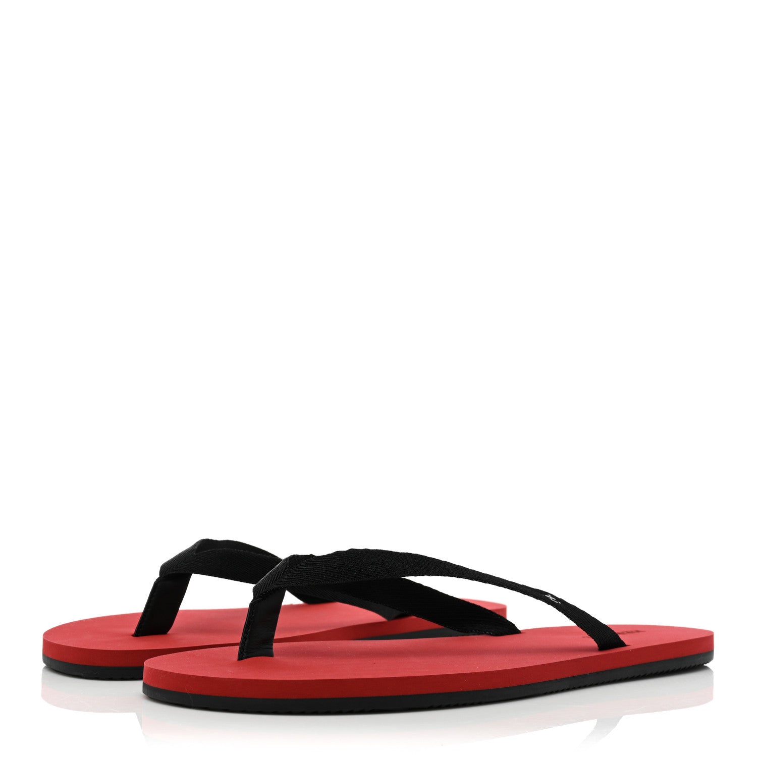 Hermes Canvas Mens Summer Thong Sandals 43 Black Rouge H 3 of 13