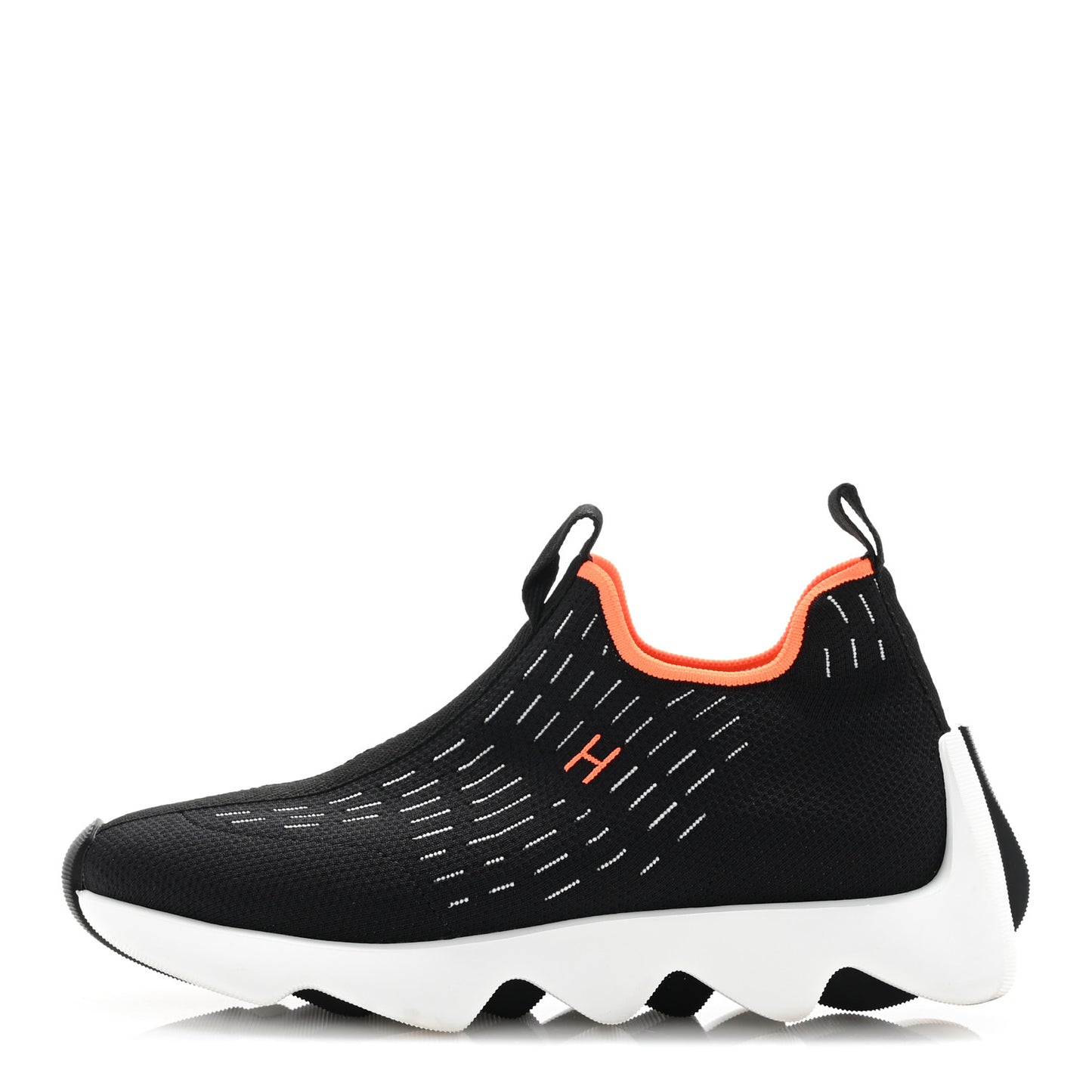 Technical Canvas Goatskin Womens Eclair Sneakers 35.5 Black