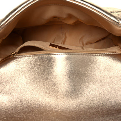 Chanel Metallic Goatskin Quilted Medium Chanel 19 Flap Gold 5 of 10