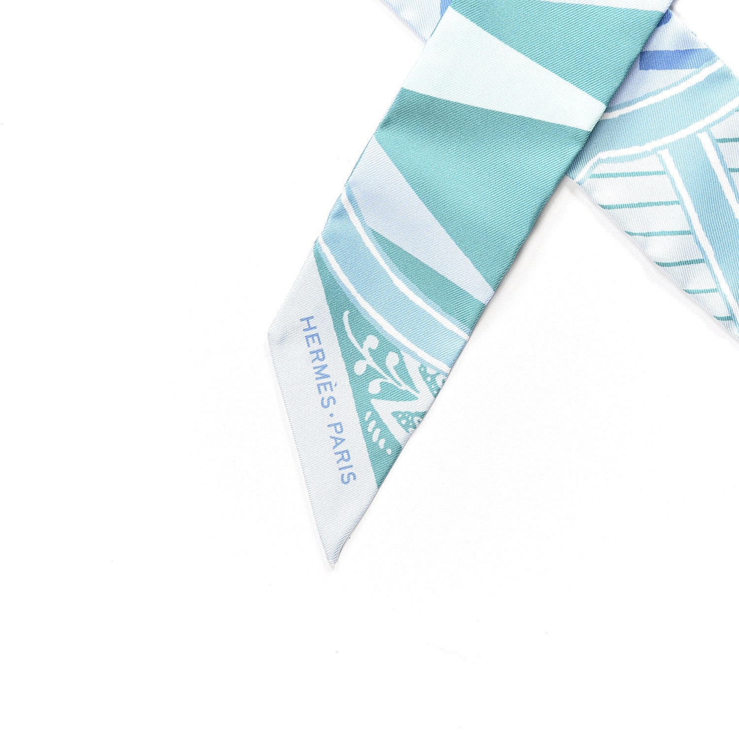 Hermes Silk Jeu de Soie Uniforme Twilly Aqua Celadon Ciel 3 of 3