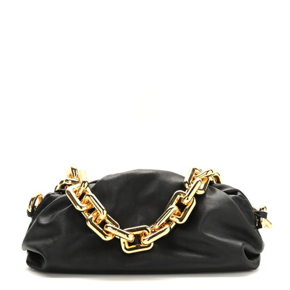 Bottega Veneta Calfskin The Pouch Chain Black 1 of 9