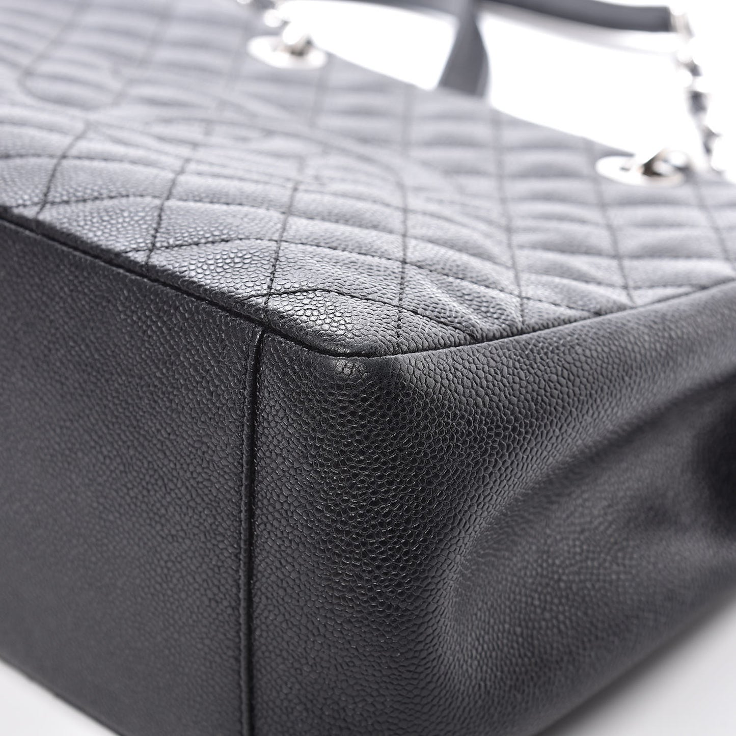 Caviar Quilted Grand Shopping Tote GST Black