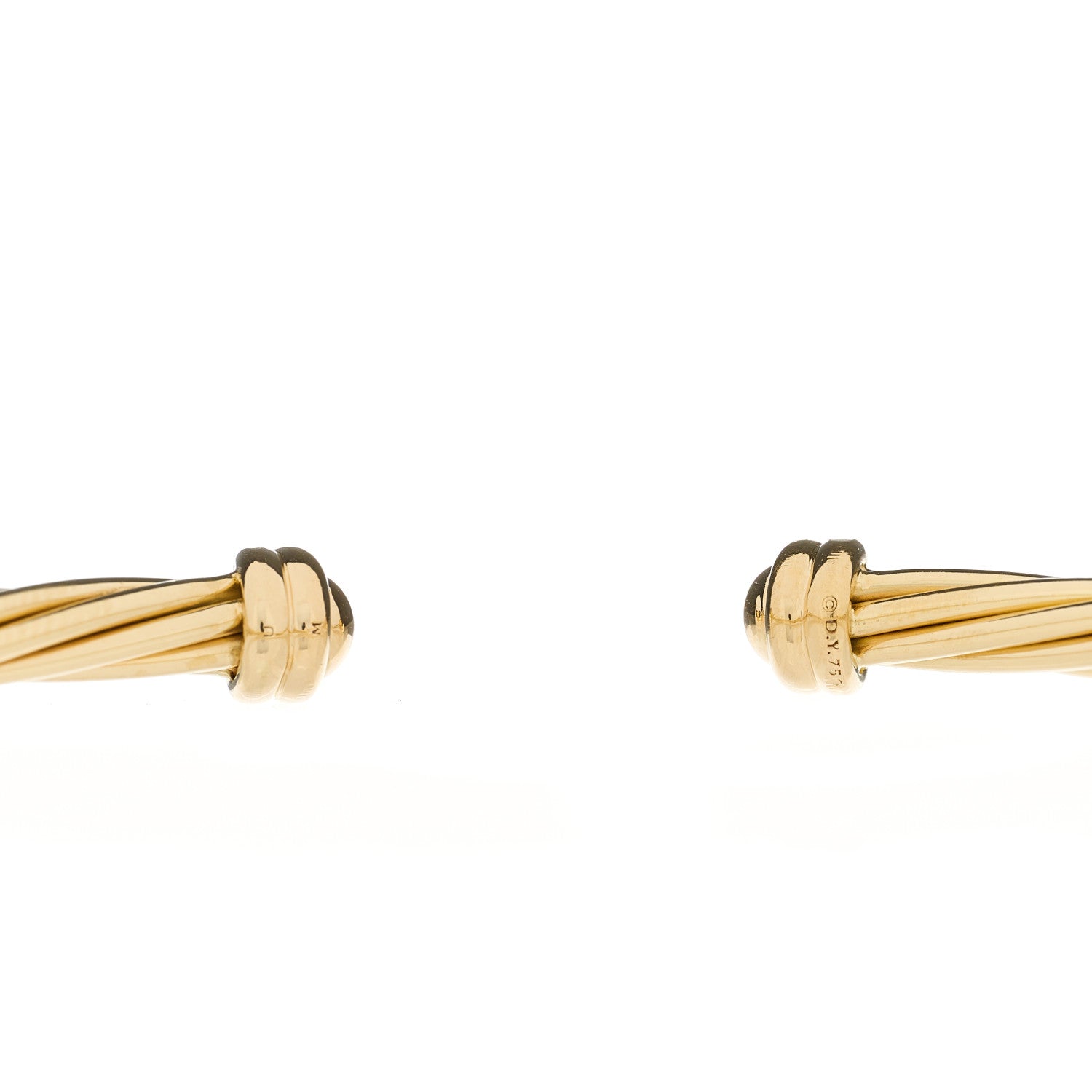 David Yurman 18K Yellow Gold 4mm Helena Bracelet 3 of 4