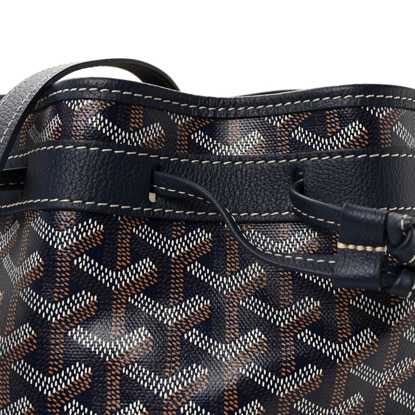 Goyardine Petit Flot Bucket Bag PM Navy