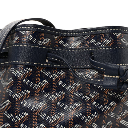 Goyard Goyardine Petit Flot Bucket Bag PM Navy 7 of 9