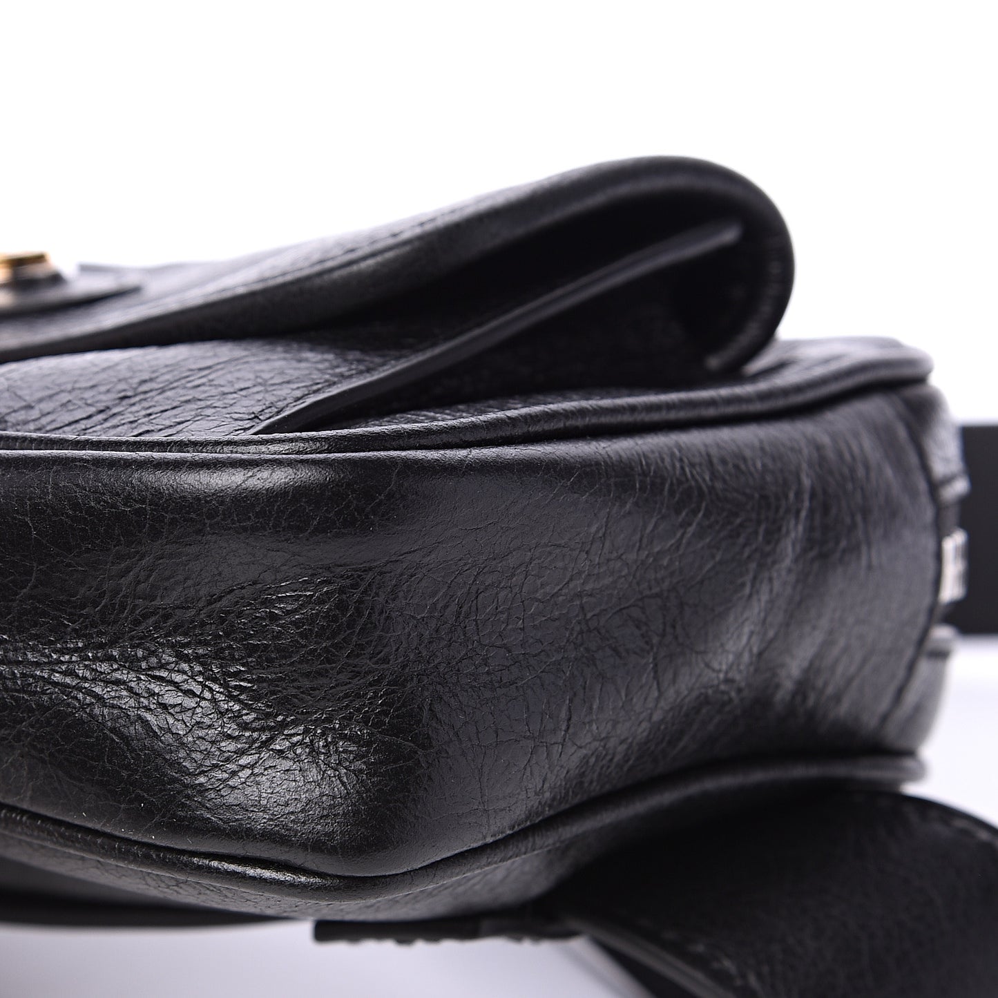 Fluffy Calfskin Morpheus Belt Bag 85 34 Black
