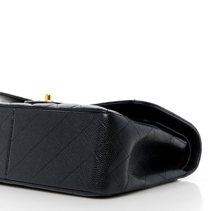 Chanel Caviar Quilted Jumbo Double Flap Black 11 of 12