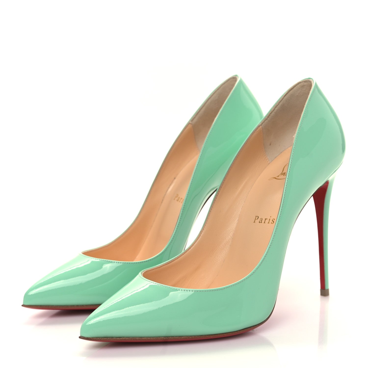 Christian Louboutin Patent Pigalle Follies 100 Pumps 40 Opaline 3 of 7