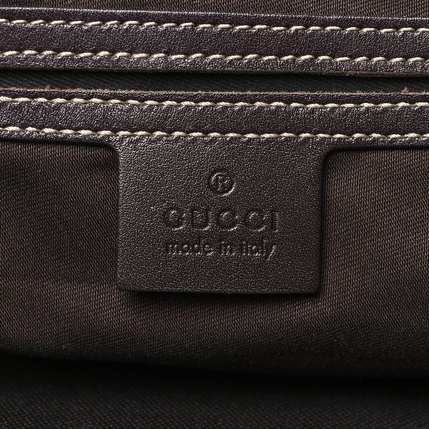 GG Supreme Monogram Medium Flat Messenger Bag Dark Brown