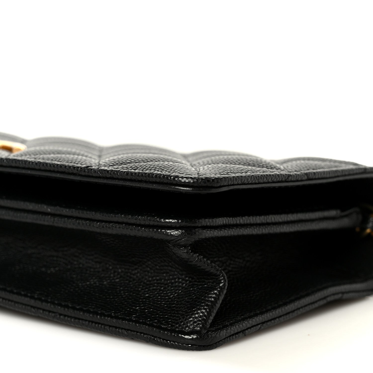 Chanel Caviar Quilted Camellia Clutch With Chain Black 11 of 12