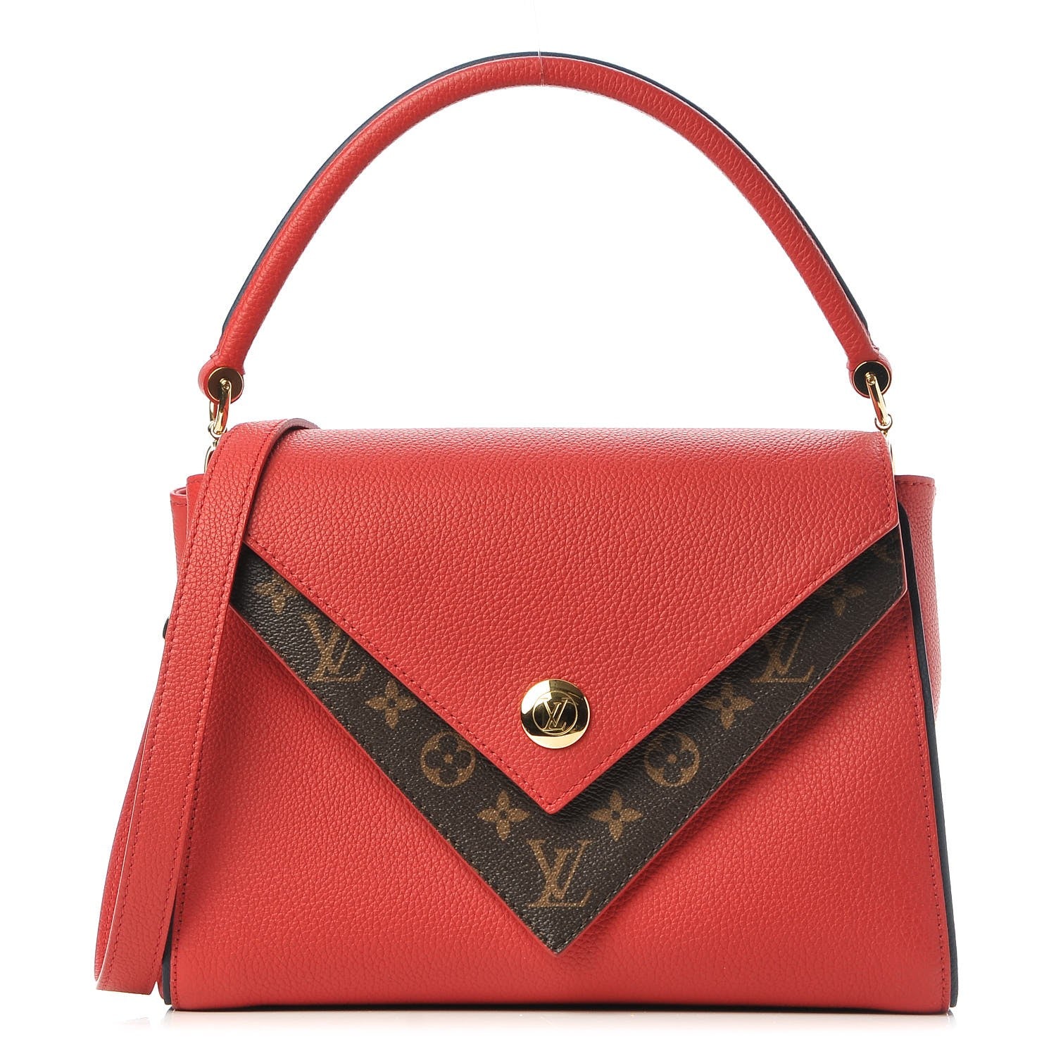 Louis Vuitton Grained Calfskin Monogram Double V Rubis 1 of 9