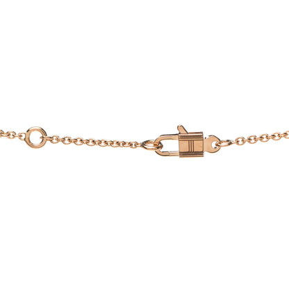 Hermes 18K Rose Gold Diamond Kelly Amulettes Pendant Necklace 4 of 6