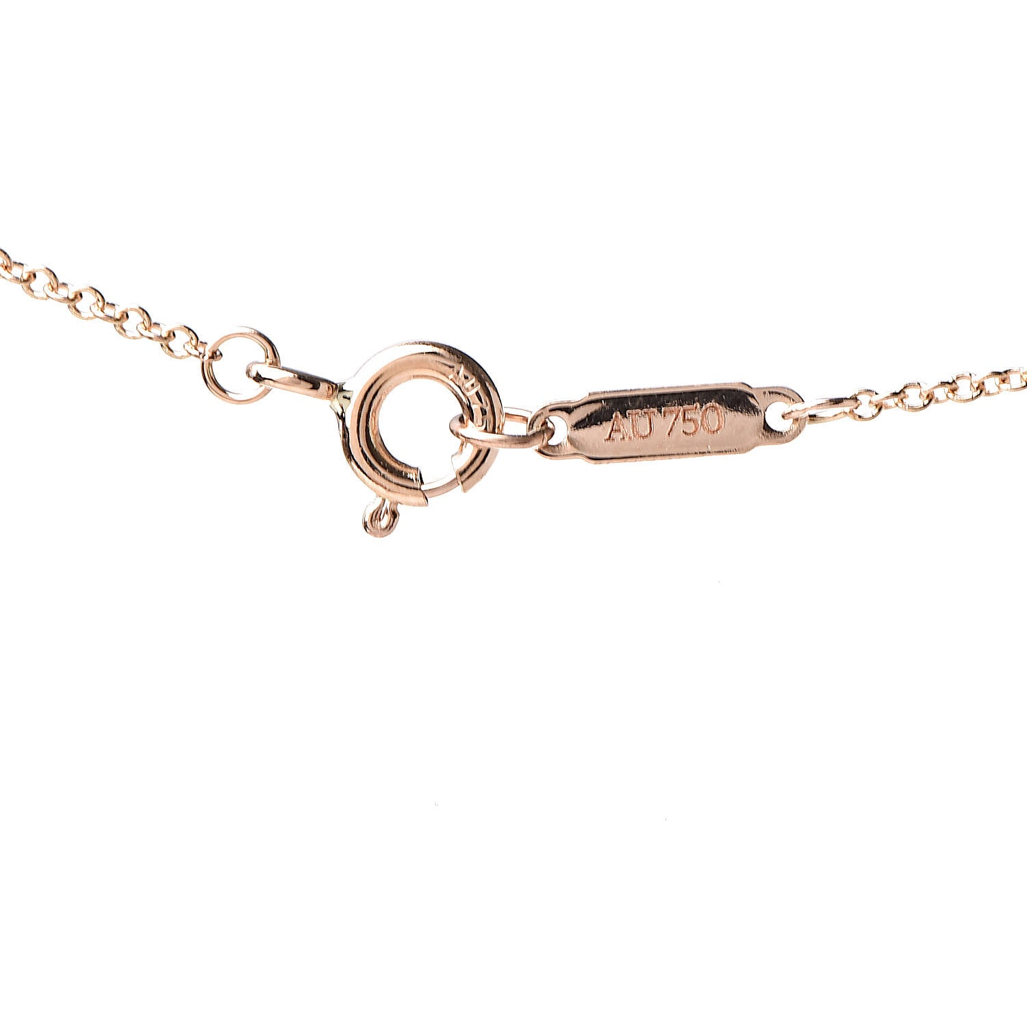 Tiffany 18K Rose Gold Diamond Mini Cross Pendant Necklace 5 of 6