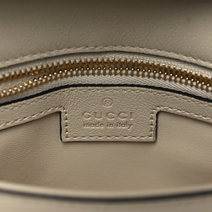 Gucci Roxy Calfskin Blondie Chain Shoulder Flap Bag Mystic White 6 of 6