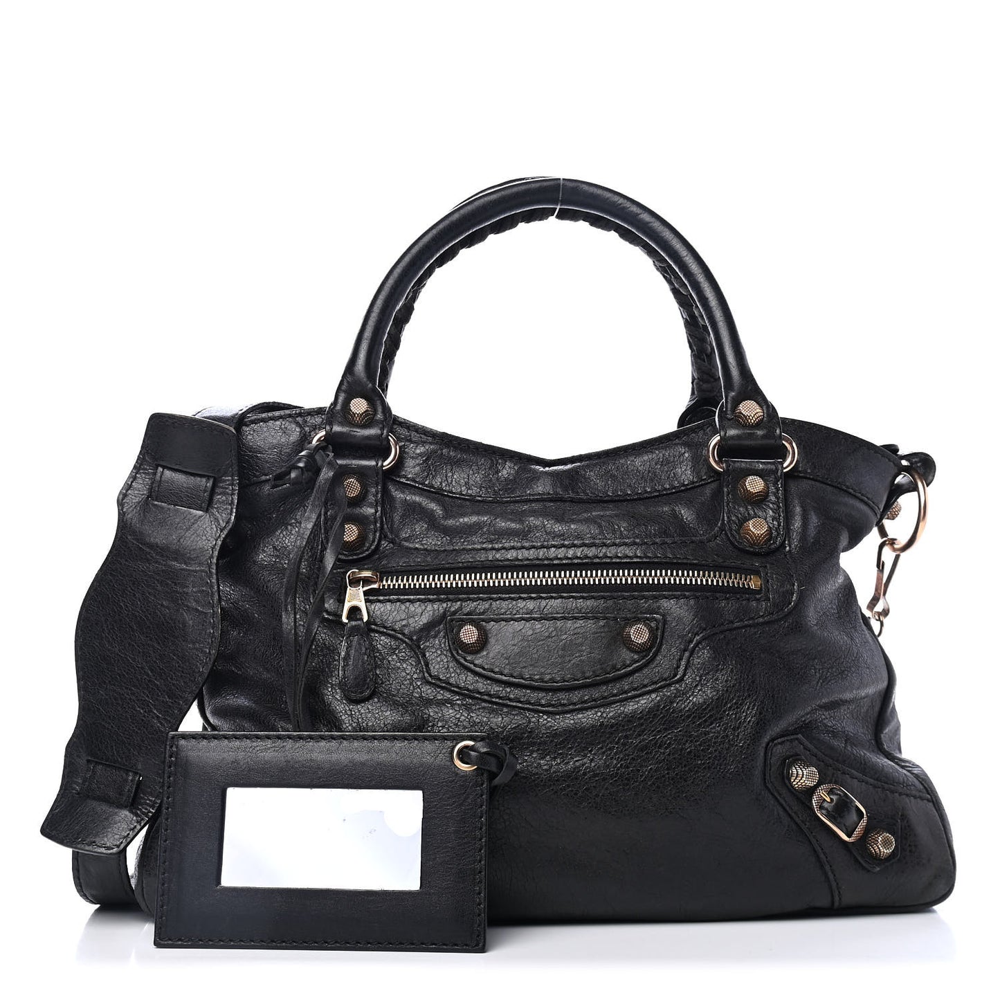 Agneau Giant 12 Rose Gold Hardware Town Black