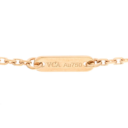 Van Cleef & Arpels 18K Yellow Gold Mother of Pearl Sweet Alhambra Butterfly Pendant Necklace 5 of 6