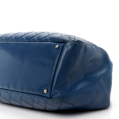 Chanel Caviar Quilted Framed Bowling Bag Blue 11 of 11