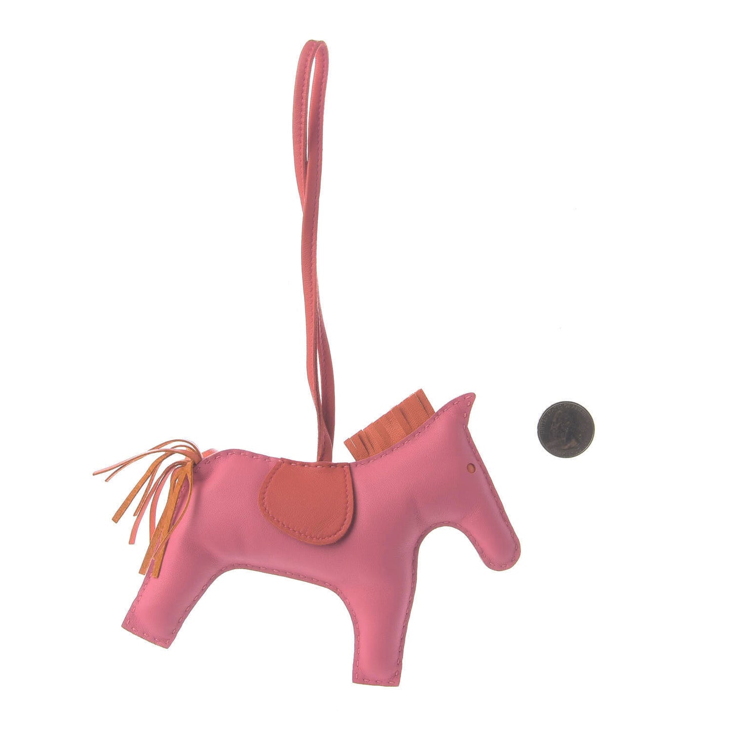 Milo Lambskin Grigri Rodeo Horse Bag Charm GM Rose Azalee Orange Poppy Rouge Indien