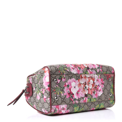 Gucci GG Supreme Monogram Blooms Small Boston Beige Multicolor Dry Rose 4 of 11