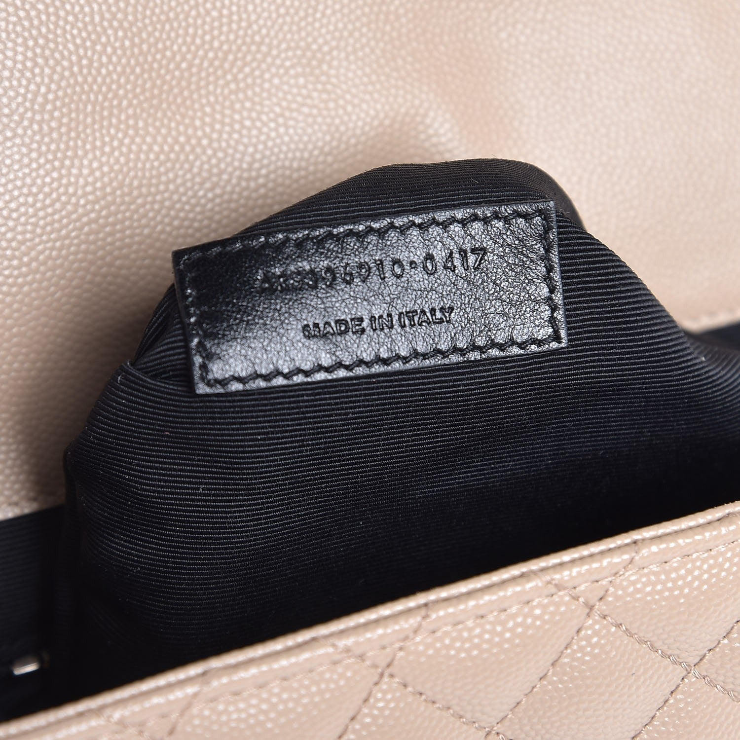 Saint Laurent Grain De Poudre Large Tri-Quilt Monogram Satchel Dark Beige 8 of 8