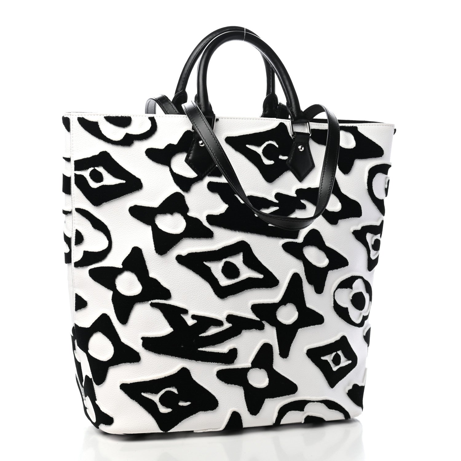 Louis Vuitton X UF Tufted Monogram Tufted Cabas White Black 3 of 17