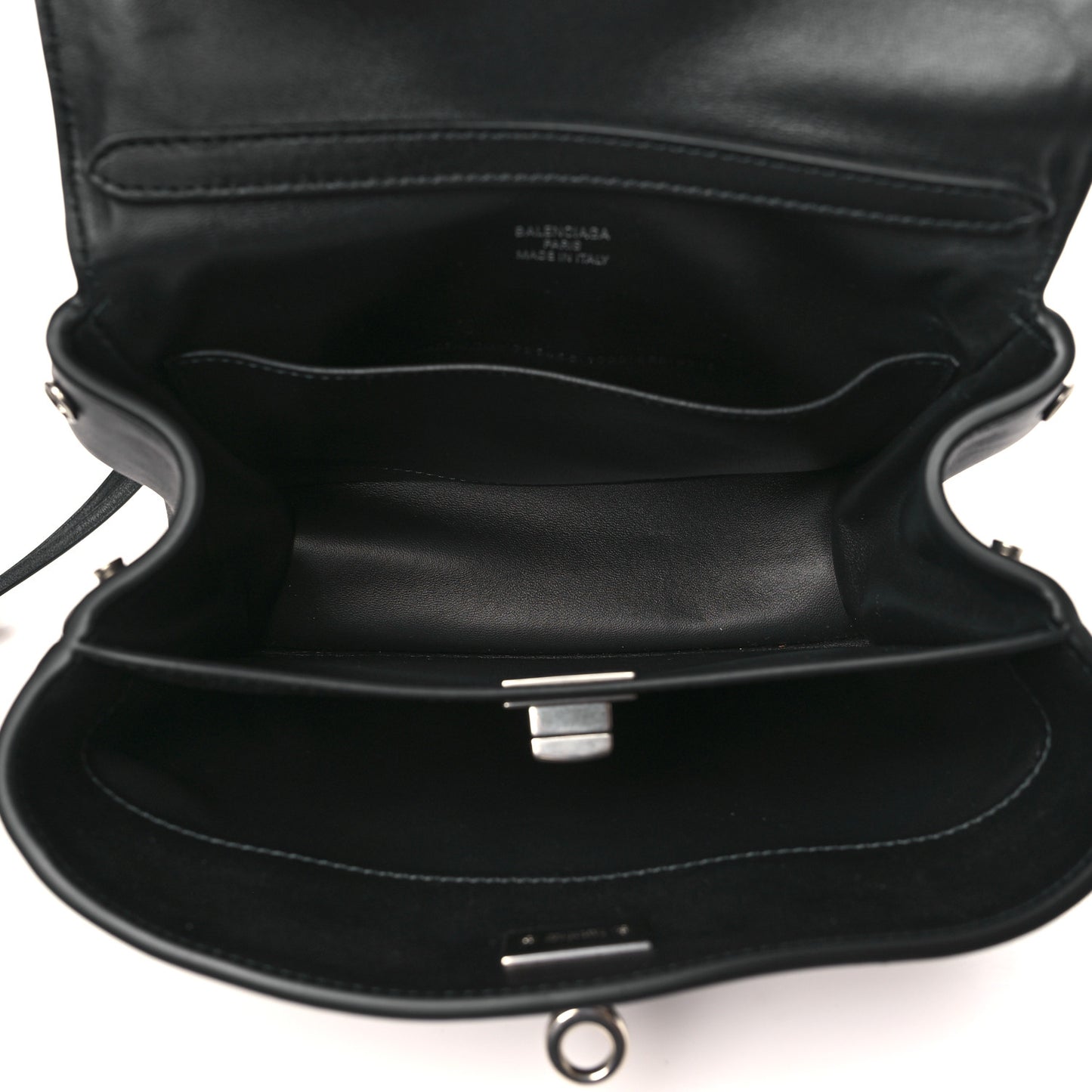 Natural Smooth Calfskin Mini Rodeo Top Handle Handbag Black