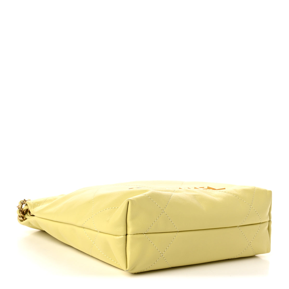 Chanel Shiny Calfskin Quilted Mini Chanel 22 Yellow 4 of 10