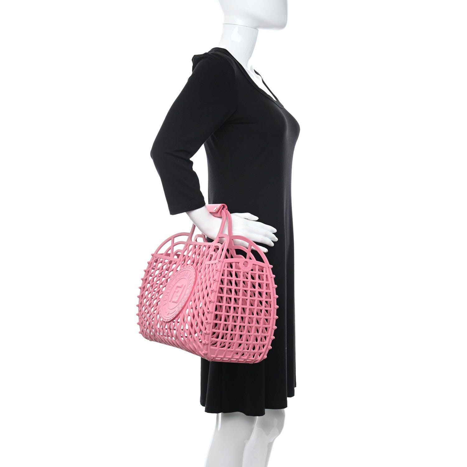 Fendi Recycled Plastic Vitello Liberty Matte Medium Fendi Basket Violetta 2 of 9